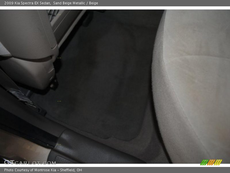 Sand Beige Metallic / Beige 2009 Kia Spectra EX Sedan