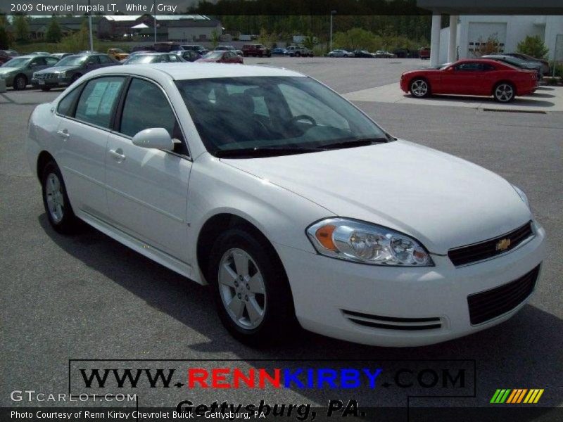 White / Gray 2009 Chevrolet Impala LT