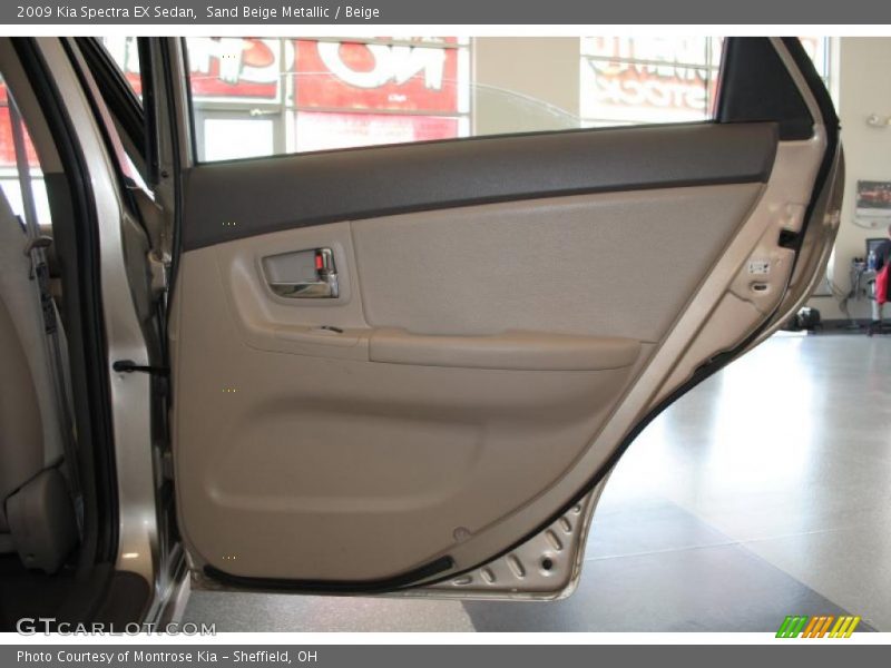 Sand Beige Metallic / Beige 2009 Kia Spectra EX Sedan