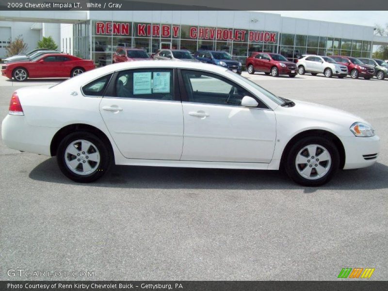 White / Gray 2009 Chevrolet Impala LT