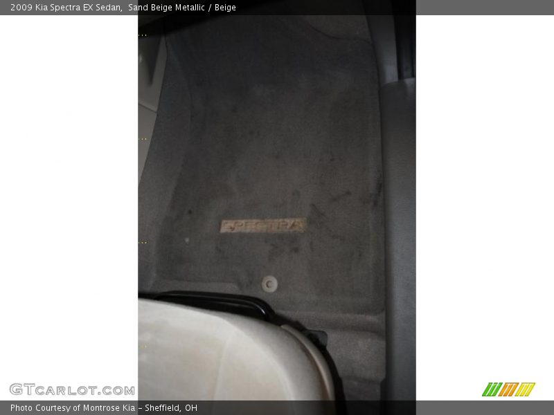 Sand Beige Metallic / Beige 2009 Kia Spectra EX Sedan