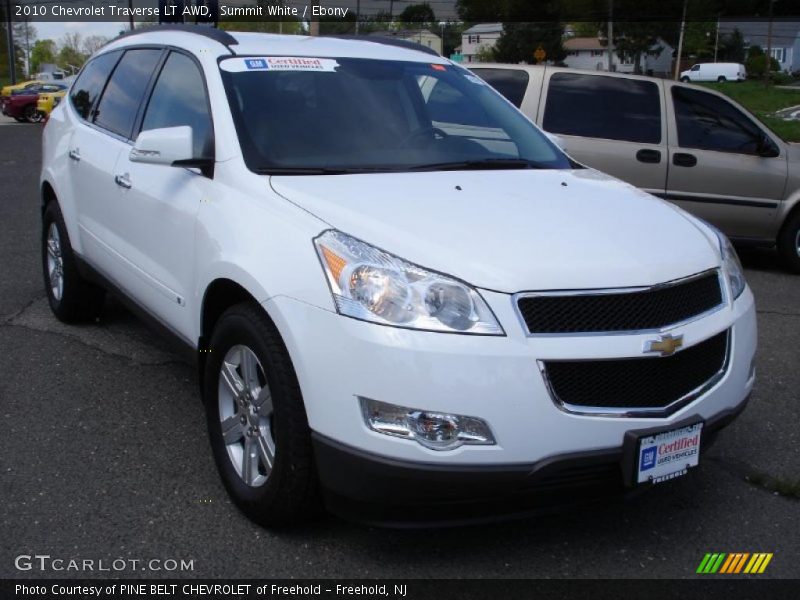 Summit White / Ebony 2010 Chevrolet Traverse LT AWD