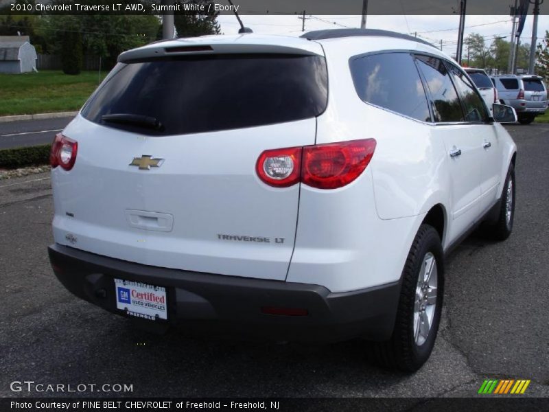 Summit White / Ebony 2010 Chevrolet Traverse LT AWD