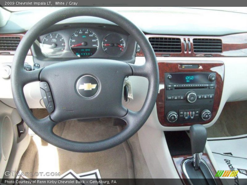 White / Gray 2009 Chevrolet Impala LT