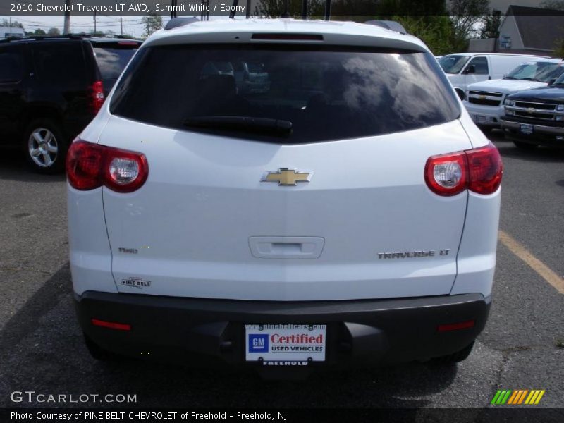 Summit White / Ebony 2010 Chevrolet Traverse LT AWD