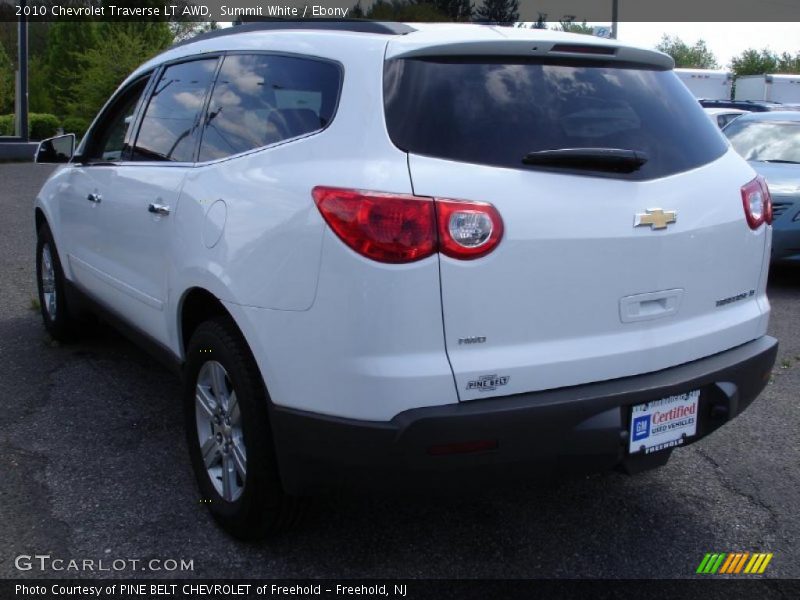 Summit White / Ebony 2010 Chevrolet Traverse LT AWD