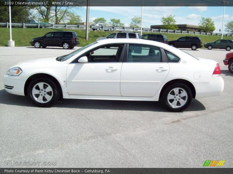 White / Gray 2009 Chevrolet Impala LT
