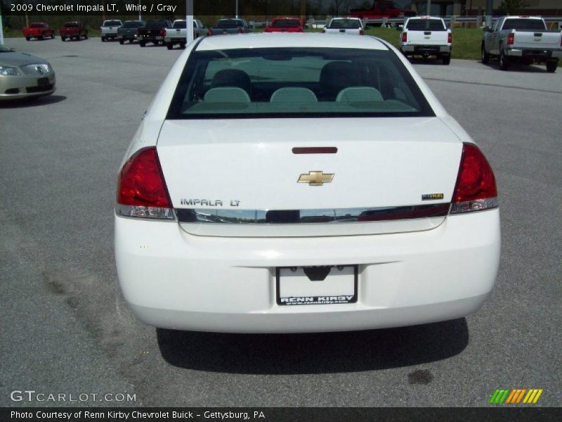 White / Gray 2009 Chevrolet Impala LT