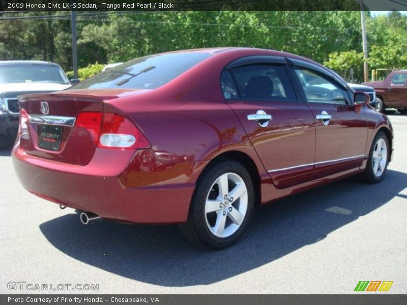 Tango Red Pearl / Black 2009 Honda Civic LX-S Sedan