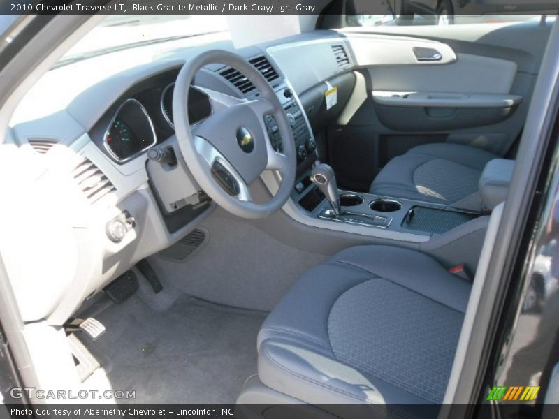 Black Granite Metallic / Dark Gray/Light Gray 2010 Chevrolet Traverse LT