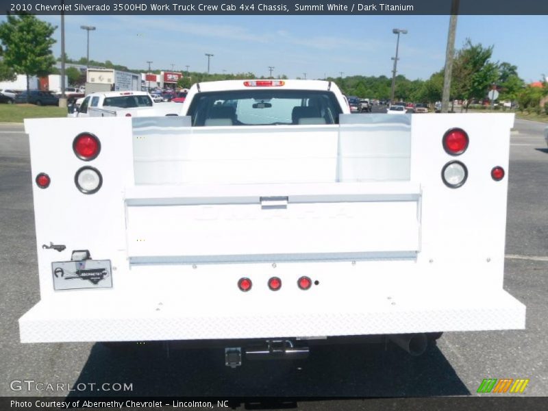 Summit White / Dark Titanium 2010 Chevrolet Silverado 3500HD Work Truck Crew Cab 4x4 Chassis