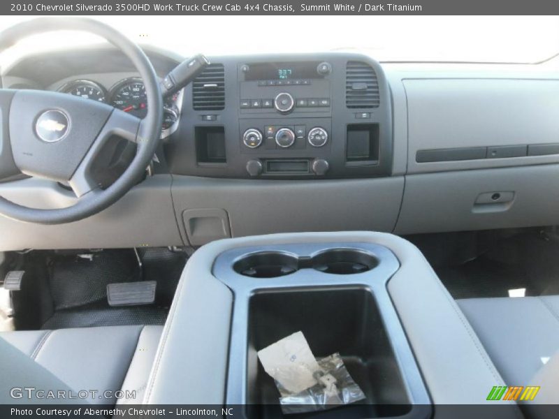 Summit White / Dark Titanium 2010 Chevrolet Silverado 3500HD Work Truck Crew Cab 4x4 Chassis