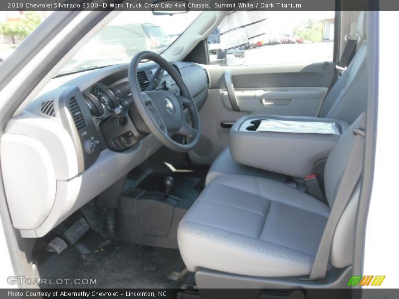 Summit White / Dark Titanium 2010 Chevrolet Silverado 3500HD Work Truck Crew Cab 4x4 Chassis
