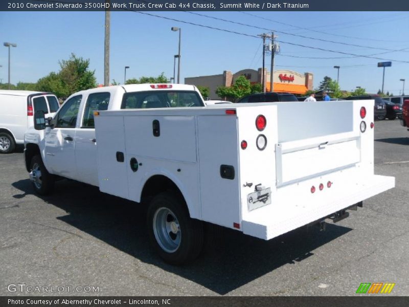 Summit White / Dark Titanium 2010 Chevrolet Silverado 3500HD Work Truck Crew Cab 4x4 Chassis