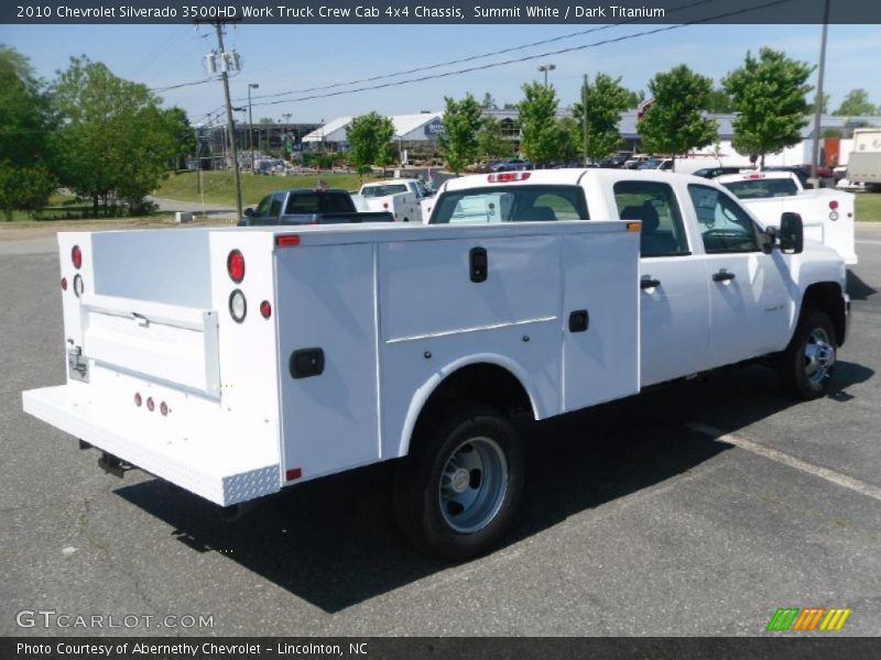 Summit White / Dark Titanium 2010 Chevrolet Silverado 3500HD Work Truck Crew Cab 4x4 Chassis