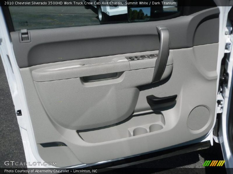 Summit White / Dark Titanium 2010 Chevrolet Silverado 3500HD Work Truck Crew Cab 4x4 Chassis