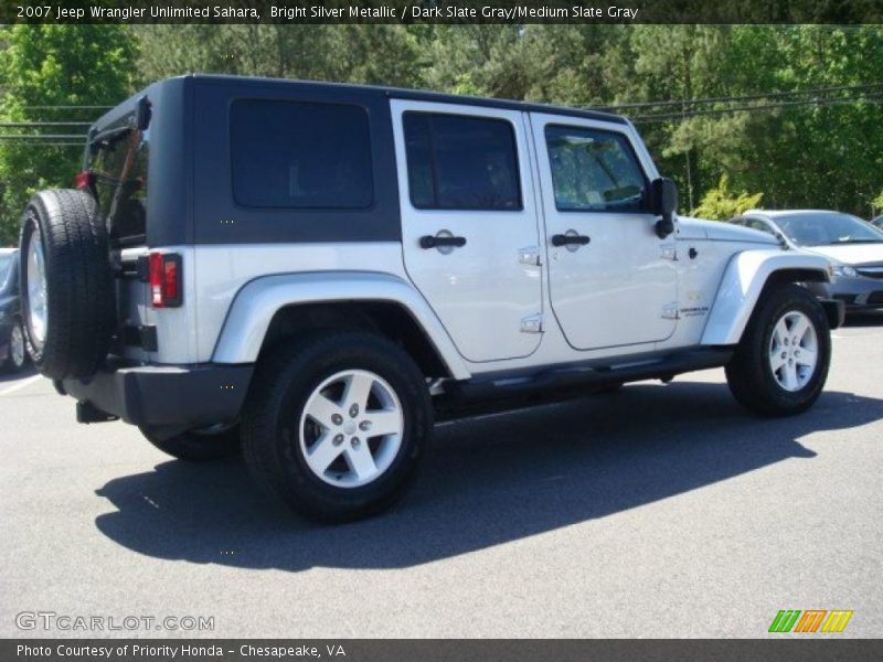Bright Silver Metallic / Dark Slate Gray/Medium Slate Gray 2007 Jeep Wrangler Unlimited Sahara