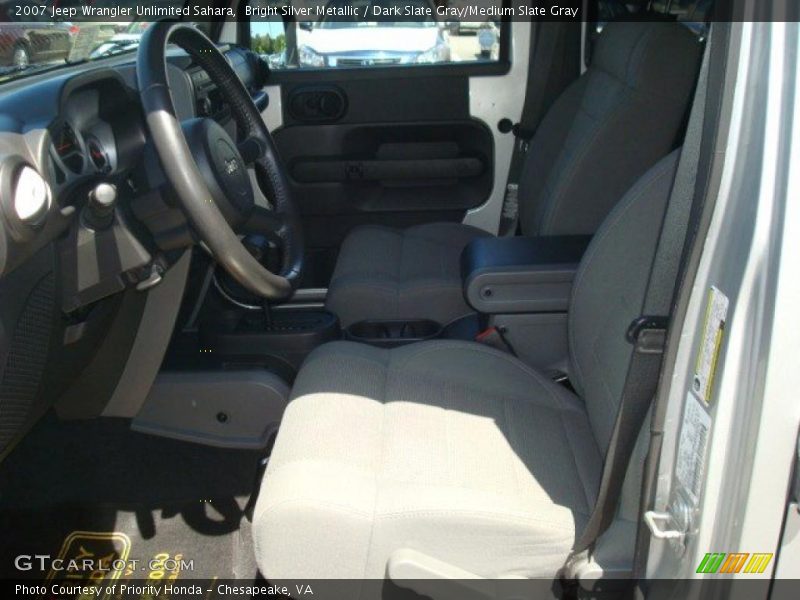Bright Silver Metallic / Dark Slate Gray/Medium Slate Gray 2007 Jeep Wrangler Unlimited Sahara