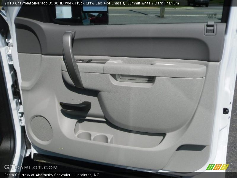 Summit White / Dark Titanium 2010 Chevrolet Silverado 3500HD Work Truck Crew Cab 4x4 Chassis