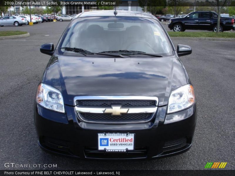 Black Granite Metallic / Charcoal 2009 Chevrolet Aveo LT Sedan