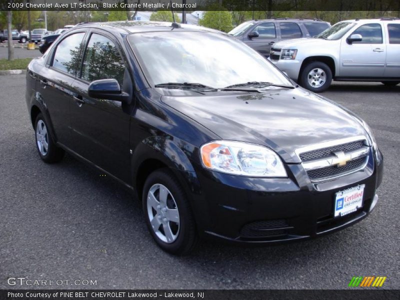 Black Granite Metallic / Charcoal 2009 Chevrolet Aveo LT Sedan