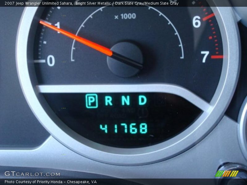 Bright Silver Metallic / Dark Slate Gray/Medium Slate Gray 2007 Jeep Wrangler Unlimited Sahara
