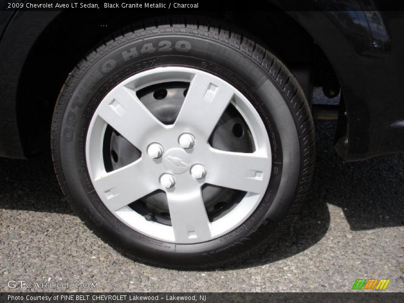 Black Granite Metallic / Charcoal 2009 Chevrolet Aveo LT Sedan