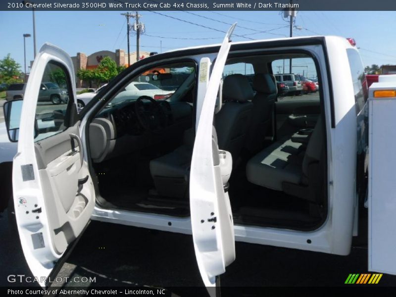 Summit White / Dark Titanium 2010 Chevrolet Silverado 3500HD Work Truck Crew Cab 4x4 Chassis