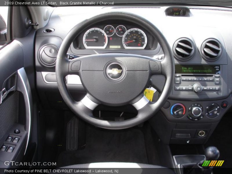 Black Granite Metallic / Charcoal 2009 Chevrolet Aveo LT Sedan