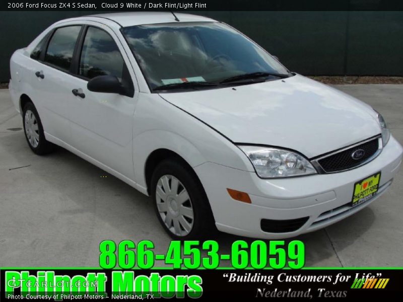 Cloud 9 White / Dark Flint/Light Flint 2006 Ford Focus ZX4 S Sedan