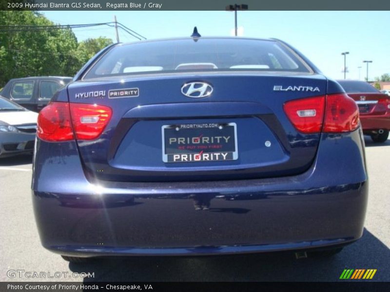 Regatta Blue / Gray 2009 Hyundai Elantra GLS Sedan