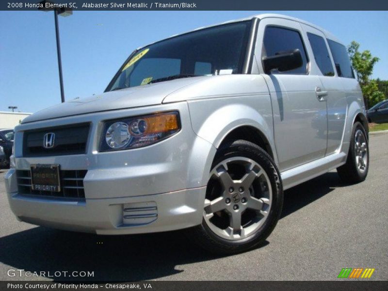 Alabaster Silver Metallic / Titanium/Black 2008 Honda Element SC