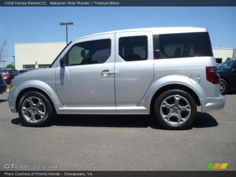 Alabaster Silver Metallic / Titanium/Black 2008 Honda Element SC