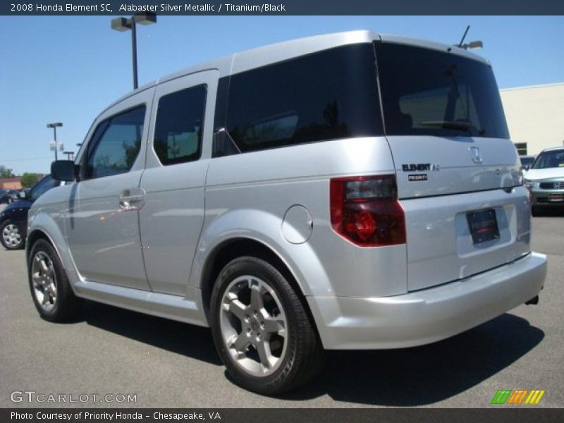 Alabaster Silver Metallic / Titanium/Black 2008 Honda Element SC