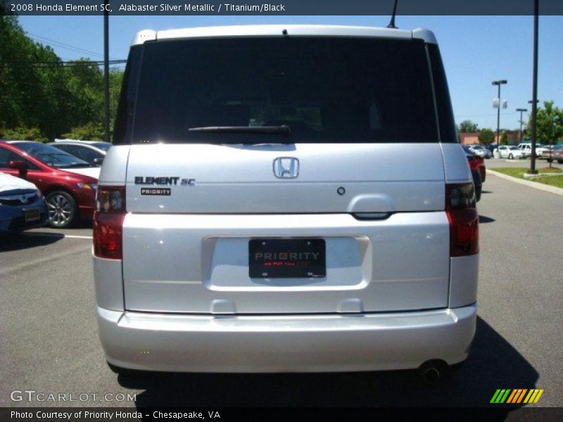 Alabaster Silver Metallic / Titanium/Black 2008 Honda Element SC