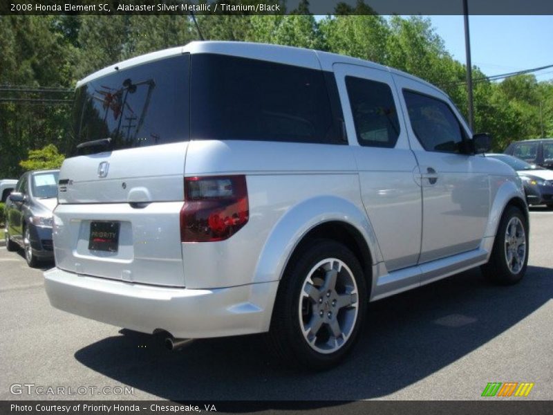 Alabaster Silver Metallic / Titanium/Black 2008 Honda Element SC