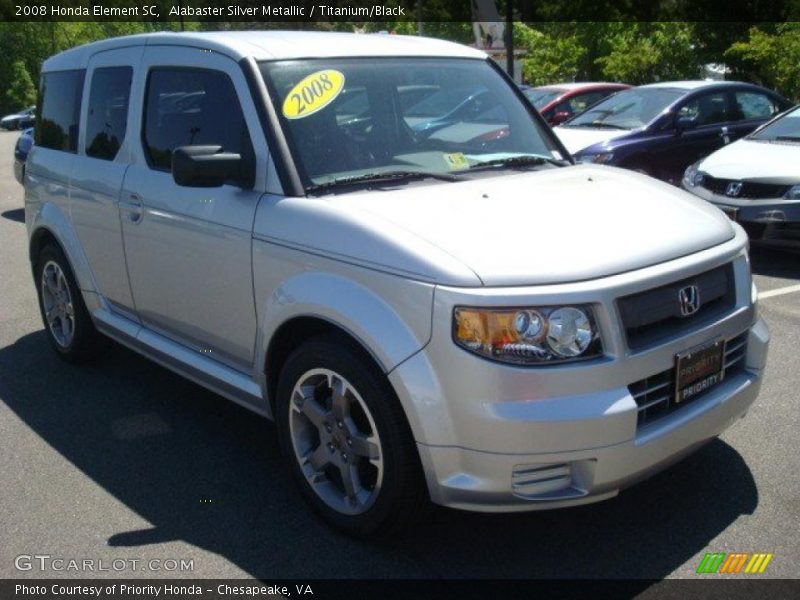 Alabaster Silver Metallic / Titanium/Black 2008 Honda Element SC