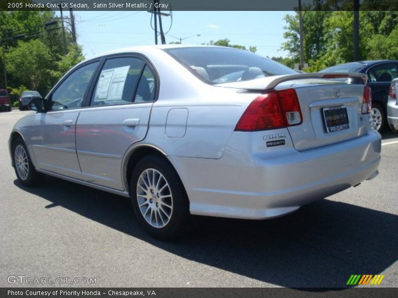 Satin Silver Metallic / Gray 2005 Honda Civic LX Sedan