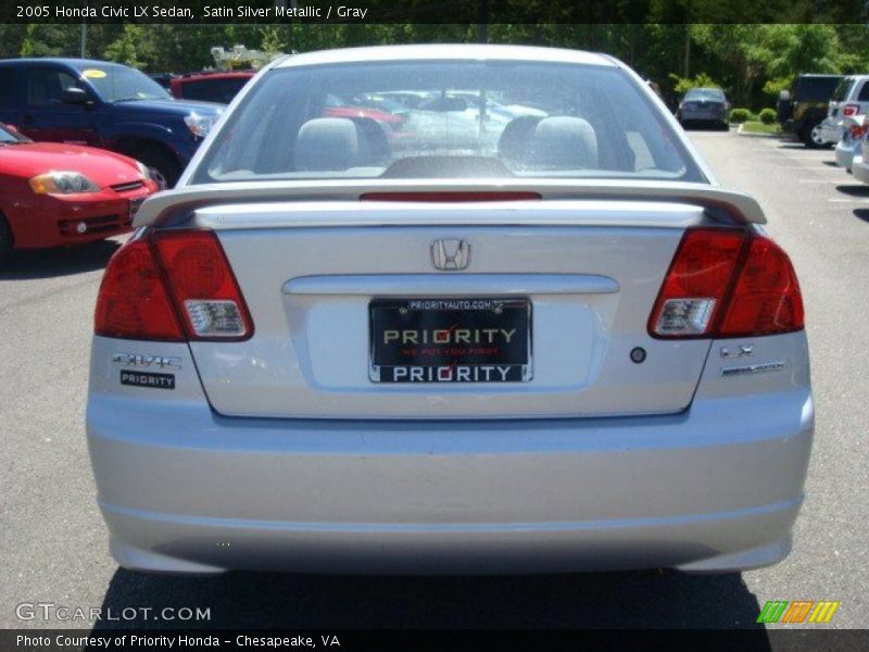 Satin Silver Metallic / Gray 2005 Honda Civic LX Sedan