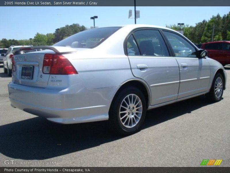 Satin Silver Metallic / Gray 2005 Honda Civic LX Sedan