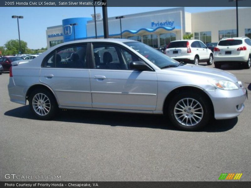 Satin Silver Metallic / Gray 2005 Honda Civic LX Sedan