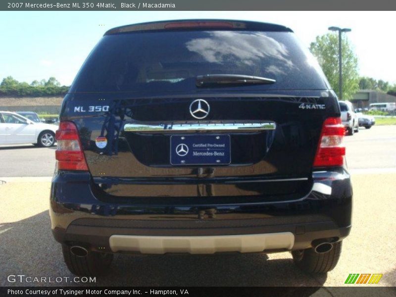 Black / Macadamia 2007 Mercedes-Benz ML 350 4Matic