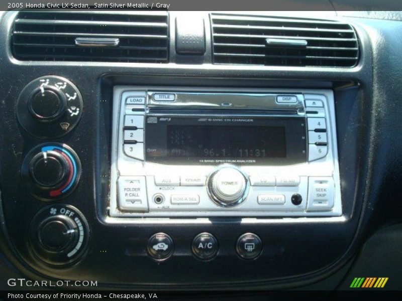 Satin Silver Metallic / Gray 2005 Honda Civic LX Sedan