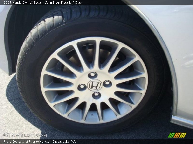 Satin Silver Metallic / Gray 2005 Honda Civic LX Sedan