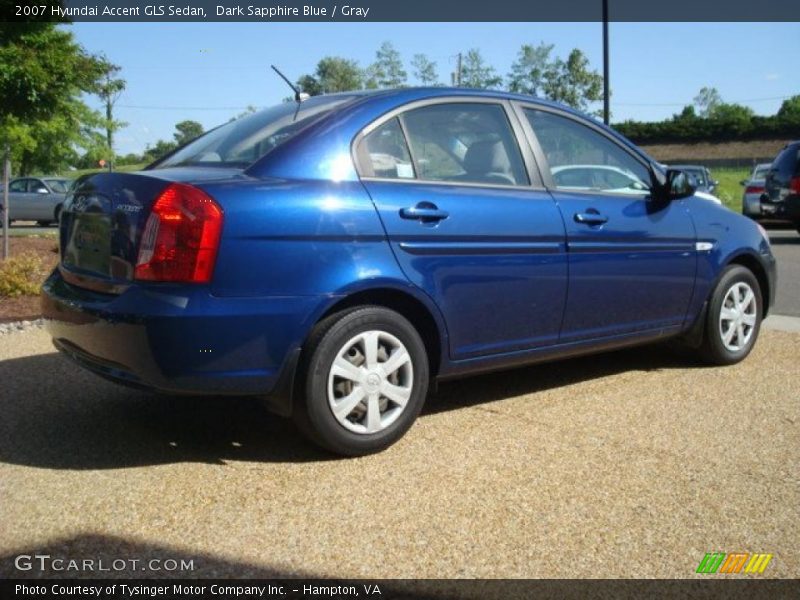 Dark Sapphire Blue / Gray 2007 Hyundai Accent GLS Sedan