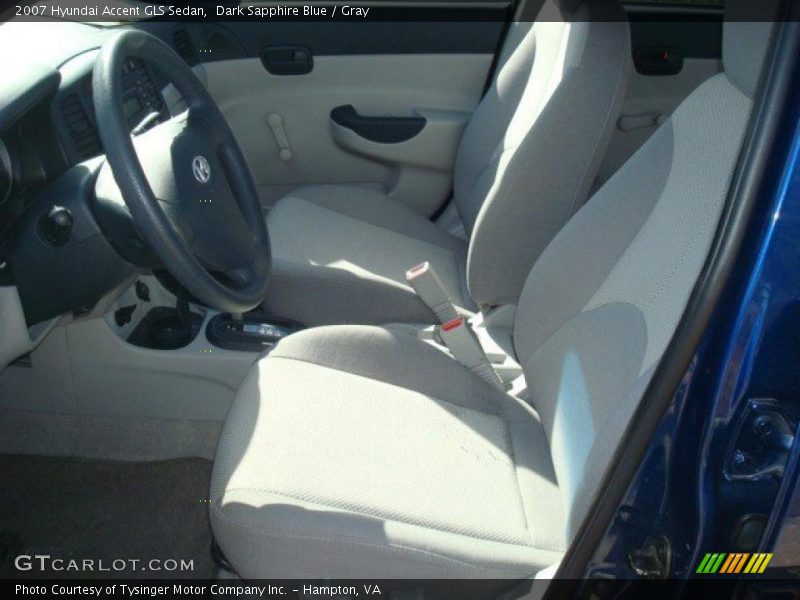 Dark Sapphire Blue / Gray 2007 Hyundai Accent GLS Sedan