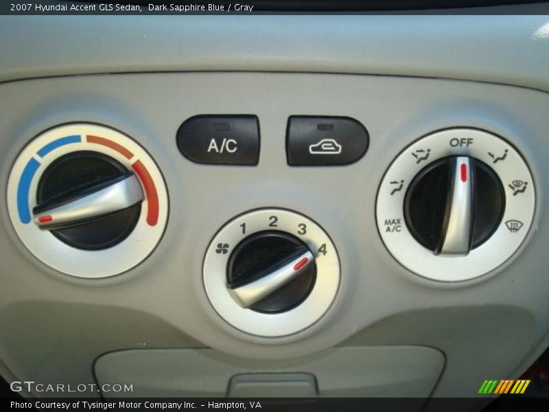 Dark Sapphire Blue / Gray 2007 Hyundai Accent GLS Sedan