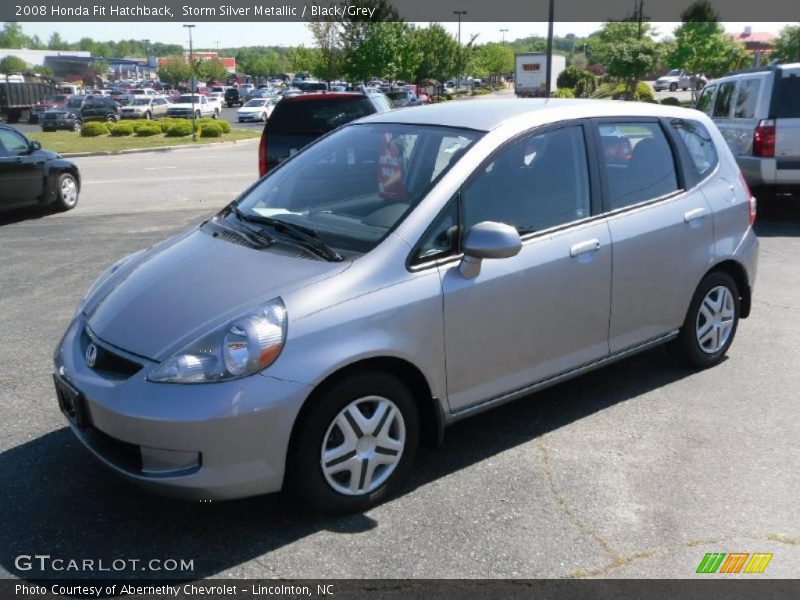 Storm Silver Metallic / Black/Grey 2008 Honda Fit Hatchback