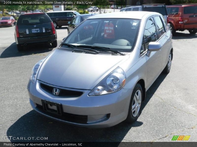 Storm Silver Metallic / Black/Grey 2008 Honda Fit Hatchback