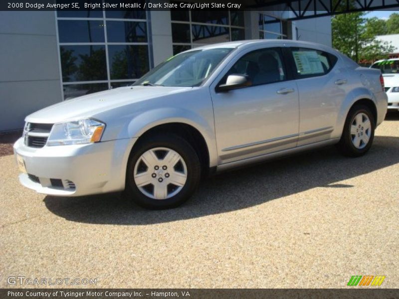 Bright Silver Metallic / Dark Slate Gray/Light Slate Gray 2008 Dodge Avenger SE
